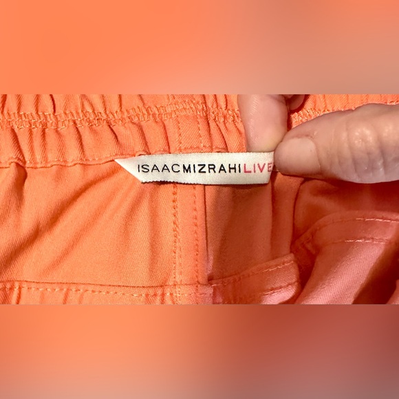 Isaac Mizrahi Live! 24/7 Stretch Ankle Pants with Pintuck Coral Curvy Sz 26 - Picture 6 of 10